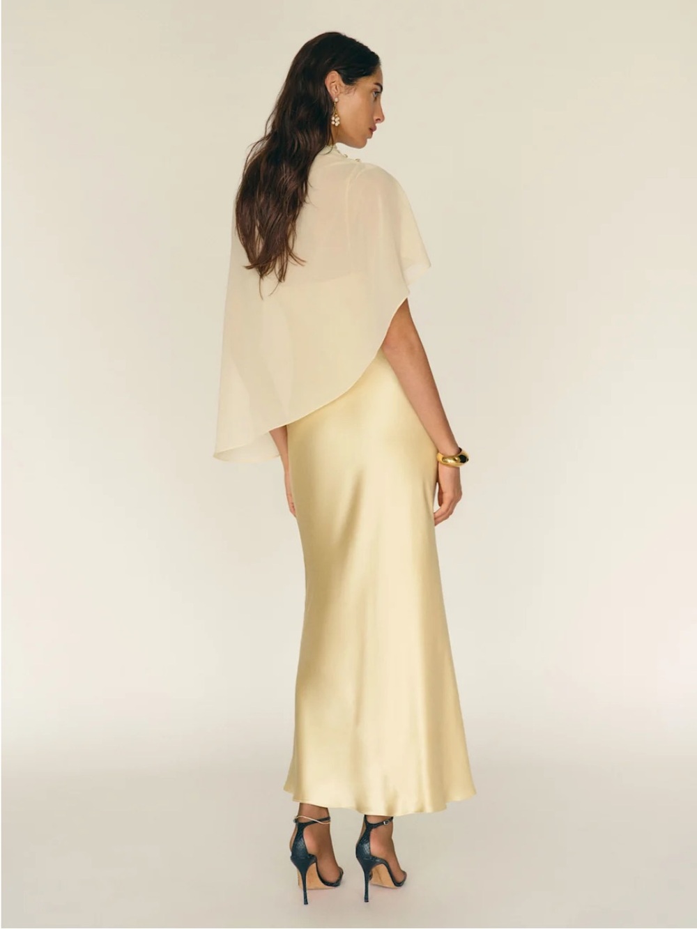 Reformation Lilibeth Silk Dress | Blonde | Medium - Picture 3 of 6